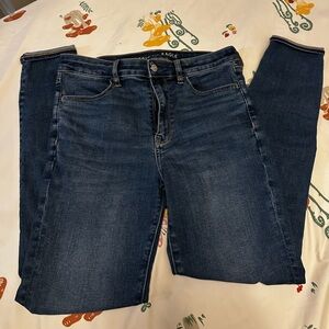 American Eagle Outfitters Women's Dark Blue Skinny Jeans